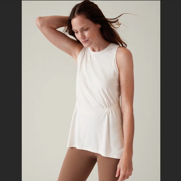 NWT ATHLETA Air Out Cinch Tank - White - Picture 5 of 9